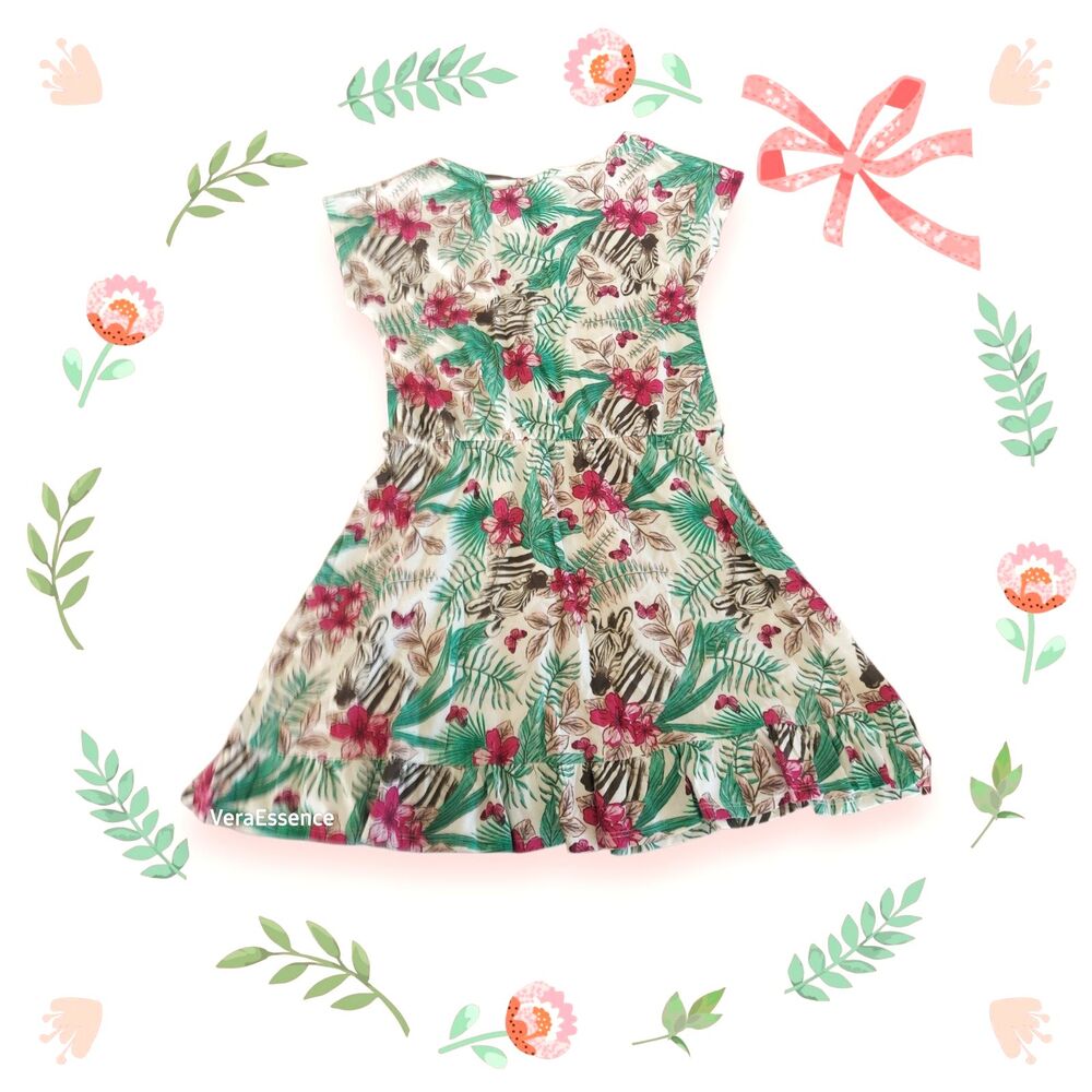 KYLY Girls Tropical Flower Print Dress LOVELY Sz 8